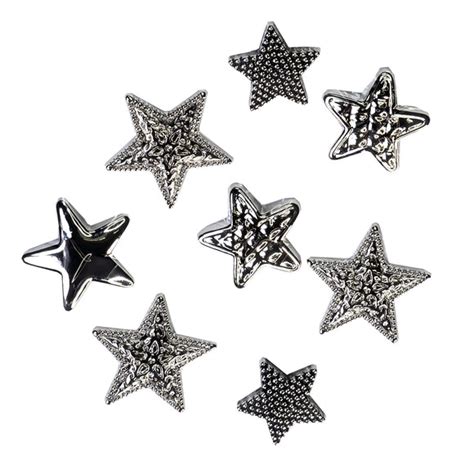 Buttons Galore Silver Stars 4110 